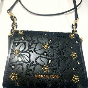 Michael Kors Sophia Black Small Crossbody Purse
